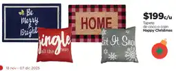 Chedraui Happy Christmas tapete de coco o cojin oferta