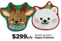 Chedraui Happy Christmas tapete de baño oferta
