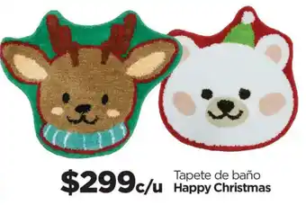 Chedraui Happy Christmas tapete de baño oferta