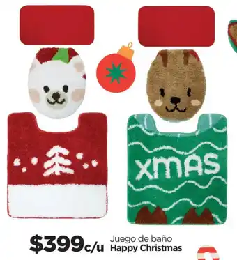 Happy Christmas juego de baño