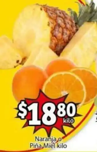 Naranja o Piña Miel Kilo
