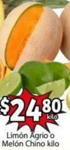 Soriana Mercado Limón Agrio o Melón Chino Kilo oferta