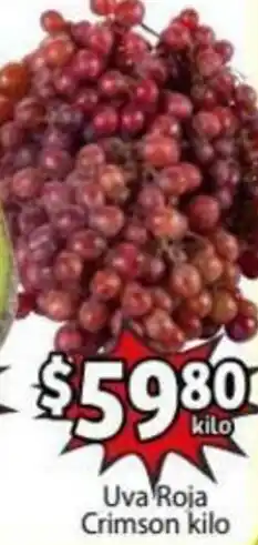 Soriana Mercado Uva Roja Crimson Kilo oferta