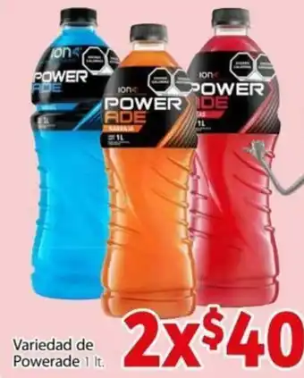 Soriana Mercado Variedad de Powerade 1lt oferta