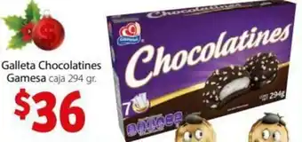 Soriana Mercado Galleta Chocolatines Gamesa Caja 294gr oferta