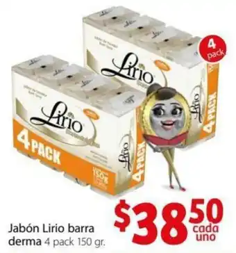 Jabón Lirio Barra Derma 4pack 150gr