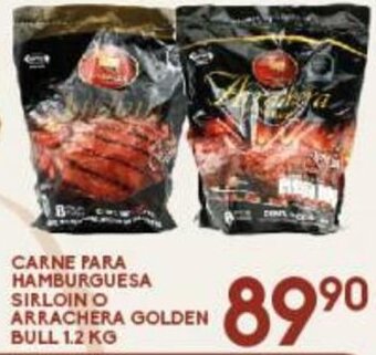 Carne para Hamburguesa Sirloin o Arrachera Golden Bull 1.2kg