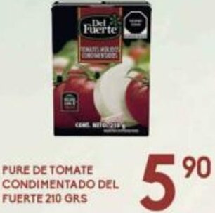 Alsuper Pure de Tomate Condimentado Del Fuerte 210grs oferta