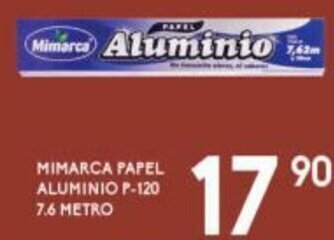 Alsuper Mimarca Papel Aluminio P-120 7.6 Metro oferta