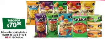 Soriana Súper Frituras Receta Crujiente o Tostitos de 160g a 400g + Dip de Tostitos oferta