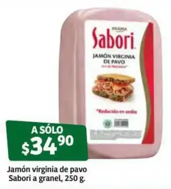 Soriana Súper Jamón Virginia de Pavo Sabori a Granel 250g oferta