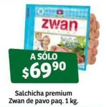 Soriana Súper Salchicha Premium Zwan de Pavo 1kg oferta