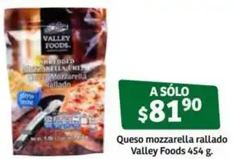 Queso Mozzarella Rallado Valley Foods 454g