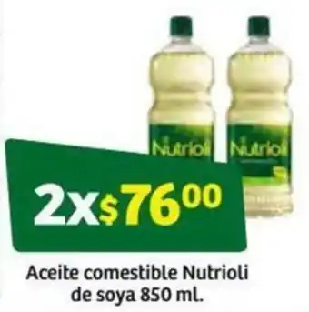 Soriana Súper Aceite Comestible Nutrioli de Soya 2x850ml oferta