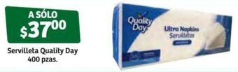 Soriana Súper Servilleta Quality Day 400 pzas oferta