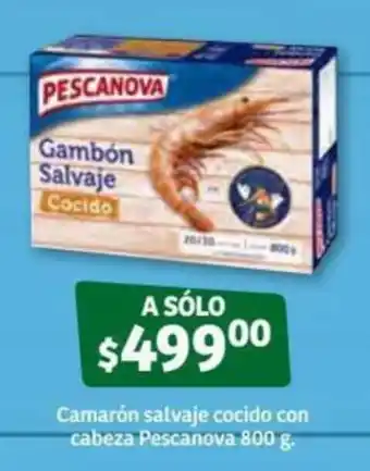 Camarón Salvaje Cocido con Cabeza Pescanova 800g