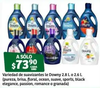 Soriana Súper Variedad de Suavizantes le Downy 2.8L o 2.6L oferta