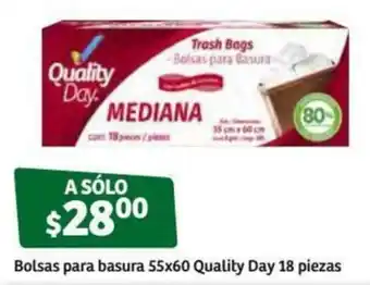 Bolsas para Basura Quality Day 55x60 18 pzas