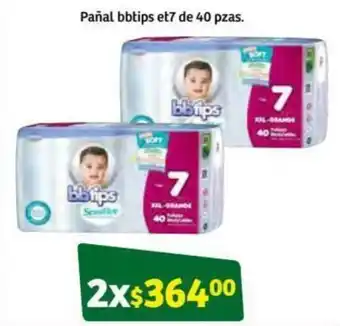 Pañal Bbtips et7 2x40 pzas