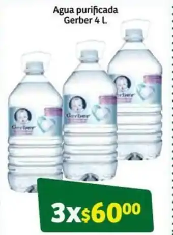 Agua Purificada Gerber 3x4L