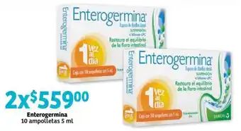 Mega Soriana Enterogermina 2x10 ampolletas 5ml oferta