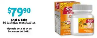 Shot C Tabs Masticables 30 tabletas