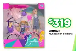 Bodega Aurrerá Brittany muñeca con bicicleta oferta