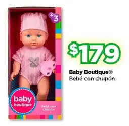 Bodega Aurrerá Baby Boutique bebé con chupón oferta