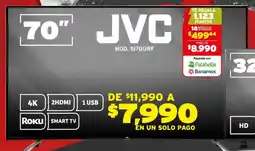 Soriana Híper JVC Smart TV 70" oferta