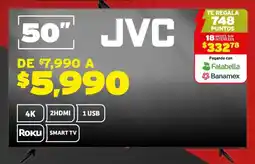 Soriana Híper JVC Smart TV 50" oferta
