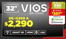 Soriana Híper VIOS Smart TV 32" oferta