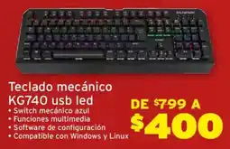 Soriana Híper Teclado mecánico KG740 usb led oferta