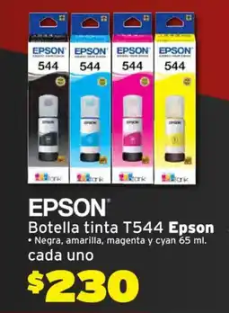 Soriana Híper EPSON botella tinta T544 oferta