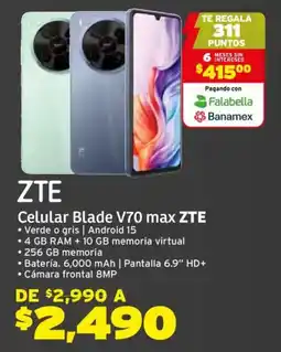 Soriana Híper ZTE Blade V70 max celular oferta