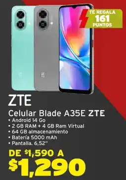 Soriana Híper ZTE Blade A35E celular oferta