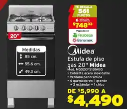 Soriana Híper Midea estufa de piso gas 20" oferta
