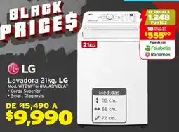 Soriana Híper LG lavadora 21 kg oferta