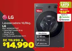 Soriana Híper LG lavasecadora 16/8 kg oferta
