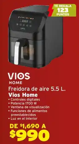 Soriana Híper VIOS freidora de aire 5.5 L oferta
