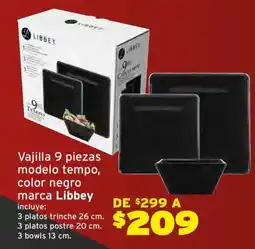 Soriana Híper Libbey vajilla oferta