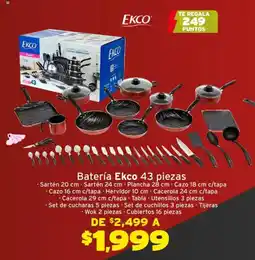 Soriana Híper Ekco bateria oferta
