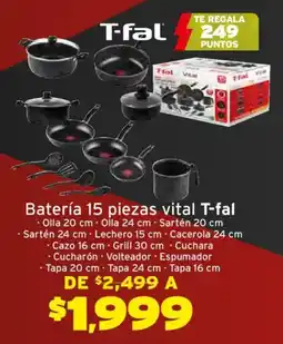 Soriana Híper T-fal bateria vital oferta