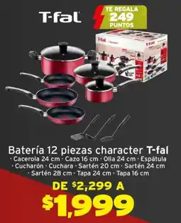 Soriana Híper T-fal Batería character oferta