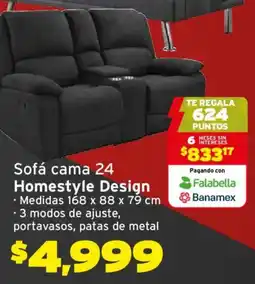 Soriana Híper Sofá cama 24 oferta