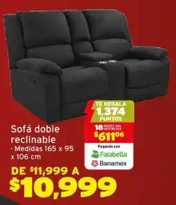 Soriana Híper Sofá doble reclinable oferta