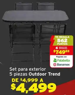 Soriana Híper Outdoor Trend set para exterior oferta