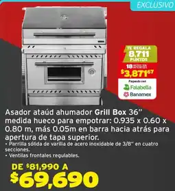 Soriana Híper Grill Box 36" asador ataúd ahumador oferta
