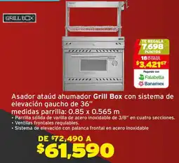 Soriana Híper Grill Box 36" asador ataúd ahumador oferta