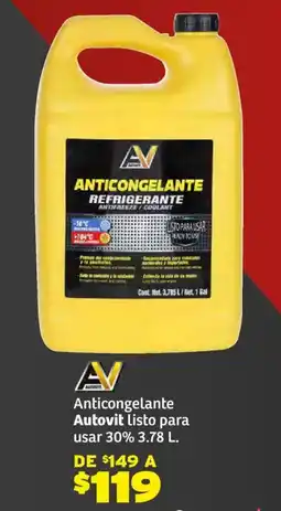 Soriana Híper Autovit anticongelante listo para usar oferta