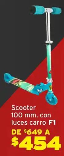 Soriana Híper F1 Scooter 100 mm con luces carro oferta